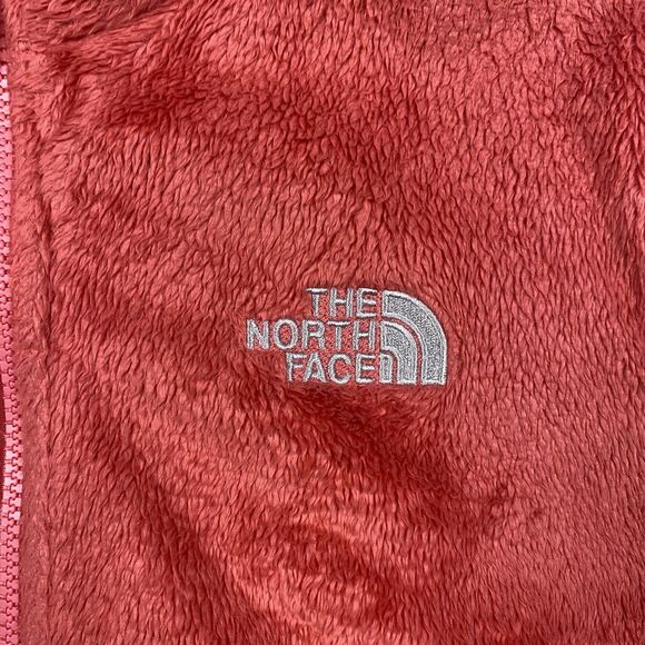 The North Face Osito Jacket Mock Neck Shaggy Coral Zip Fleece Women’s Medium - Picture 2 of 7